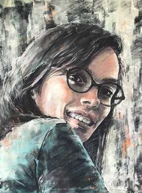 Portrait de A (pastel sec 30x40)