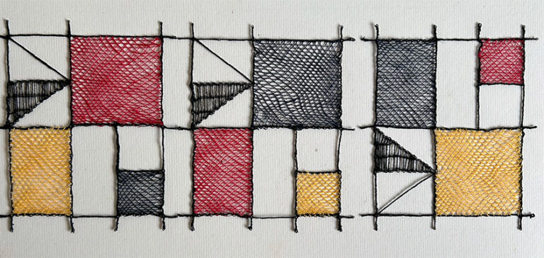 Inspiration Mondrian de Inès (Modèle de M.Geibendörfer)